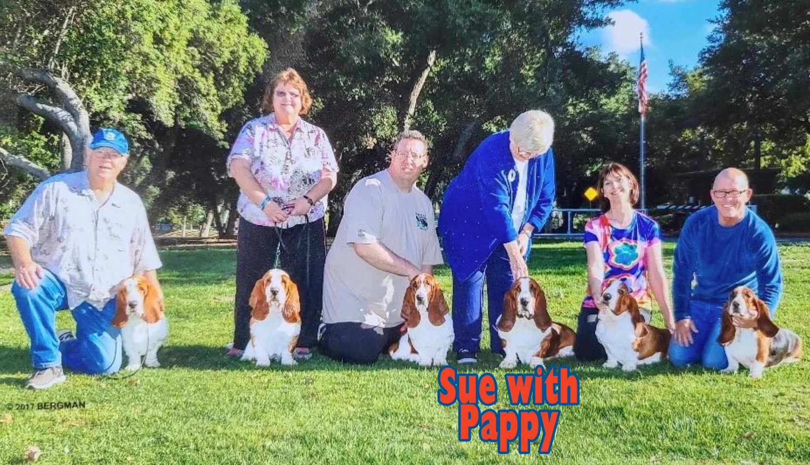 BHCSC members and their basset hounds at a club event